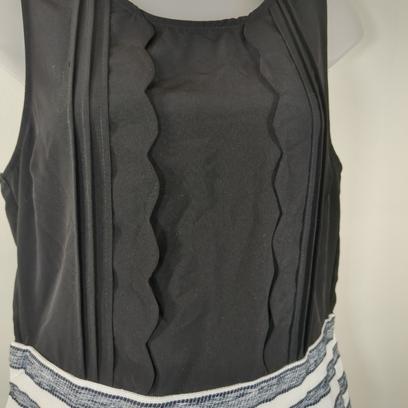 41 Hawthorn mixed media striped sleeveless black and white dress, size M - Picture 5 of 11